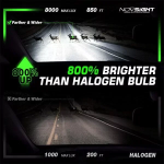 NovSight Λάμπες LED H7 12V/24V 120W 22000LM 6500K IP68 A500 N37 2 X 60W