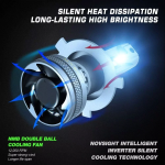NovSight Λάμπες LED H7 12V/24V 120W 22000LM 6500K IP68 A500 N37 2 X 60W
