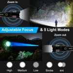 Επαναφορτιζόμενος Φακός Led 3200mAh με 5 λειτουργίες με δυνατότητα ζουμ Andowl L550