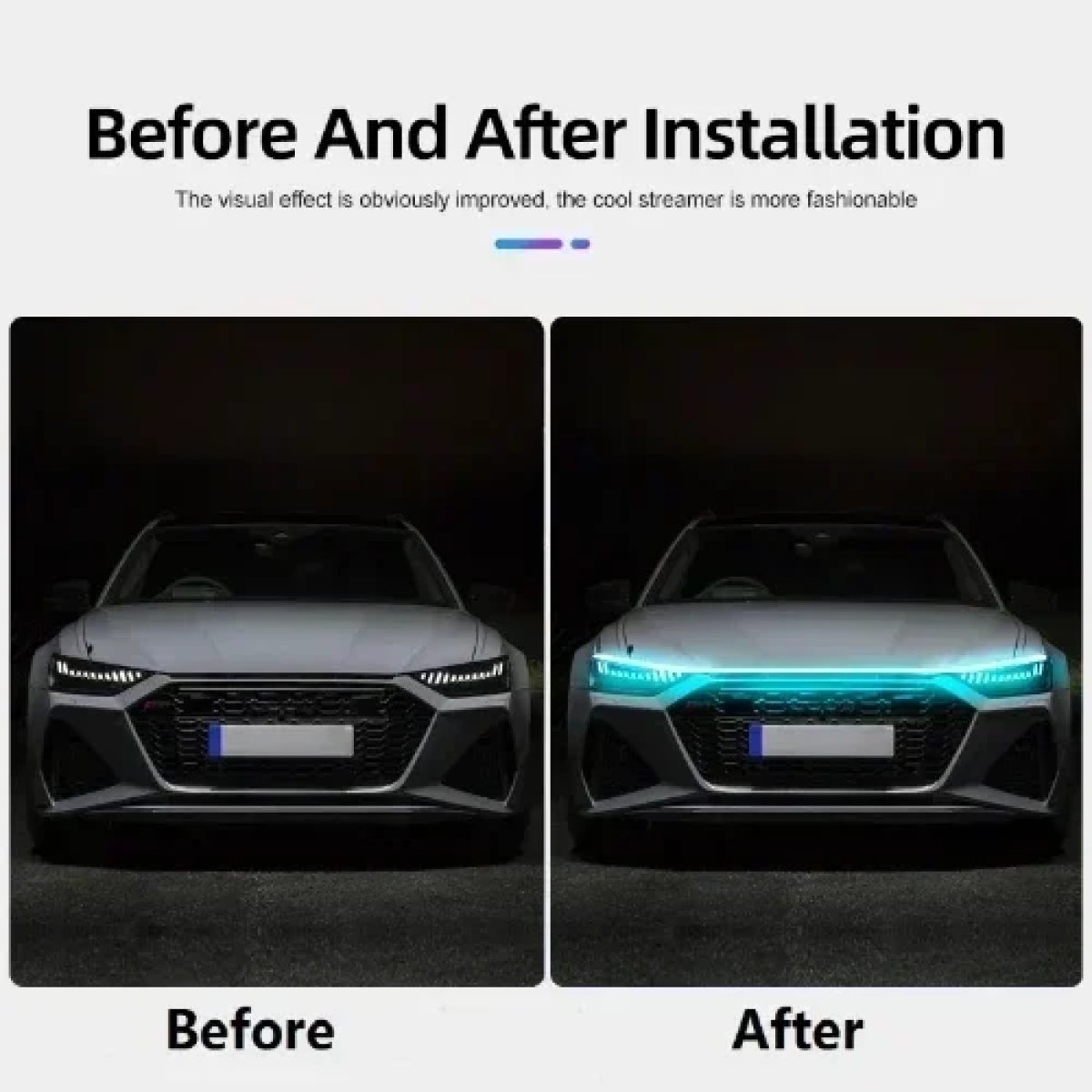 Λωρίδα LED για Καπό Αυτοκινήτου με Κόκκινο Φωτισμό Andowl Q-D303