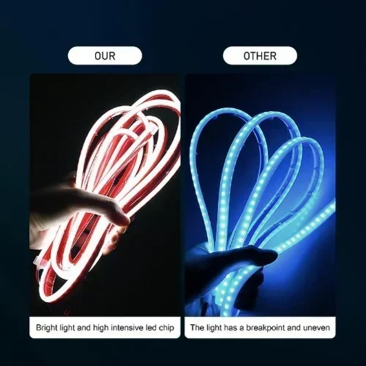 Λωρίδα LED για Καπό Αυτοκινήτου με Κόκκινο Φωτισμό Andowl Q-D303