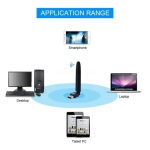 Wireless-N USB Αντάπτορας Κεραία WiFi Andowl Q-322
