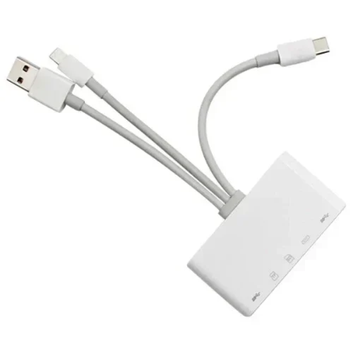 5 σε 1 Lightning+Type C+USB A Card Reader με 3 Καλώδια Andowl Q-Z09