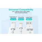 5 σε 1 Lightning+Type C+USB A Card Reader με 3 Καλώδια Andowl Q-Z09