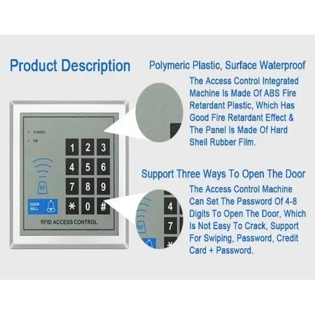 Κιτ Συστήματος Ελέγχου Πρόσβασης Κάρτας RFID Proximity Με Ηλεκτρική Μαγνητική Κλειδαριά 180kg Andowl Q-MJ006