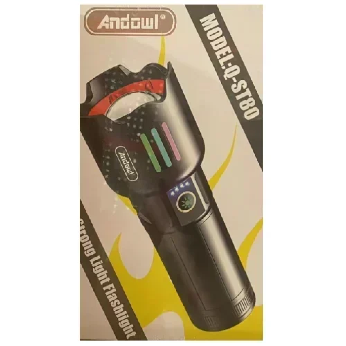 Ισχυρός Φακός Χειρός Επαναφορτιζόμενος LED Laser Andowl Q-ST80