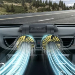 Pervoi Διπλός Ανεμιστήρας Αυτοκινήτου 12v CTC-650 Μαύρο/Κίτρινο