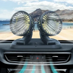 Pervoi Διπλός Ανεμιστήρας Αυτοκινήτου 12v CTC-650 Μαύρο/Κίτρινο