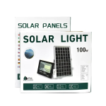 Ηλιακός Προβολέας LED 100W IP66 με Τηλεχειρισμό & Χρονοδιακόπτη OEM JT-SKBJ-100W – Μαύρο