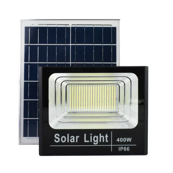 Ηλιακός Προβολέας LED 400W IP66 με Τηλεχειρισμό & Χρονοδιακόπτη OEM JT-SKBJ-400W – Μαύρο