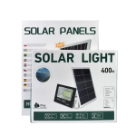 Ηλιακός Προβολέας LED 400W IP66 με Τηλεχειρισμό & Χρονοδιακόπτη OEM JT-SKBJ-400W – Μαύρο