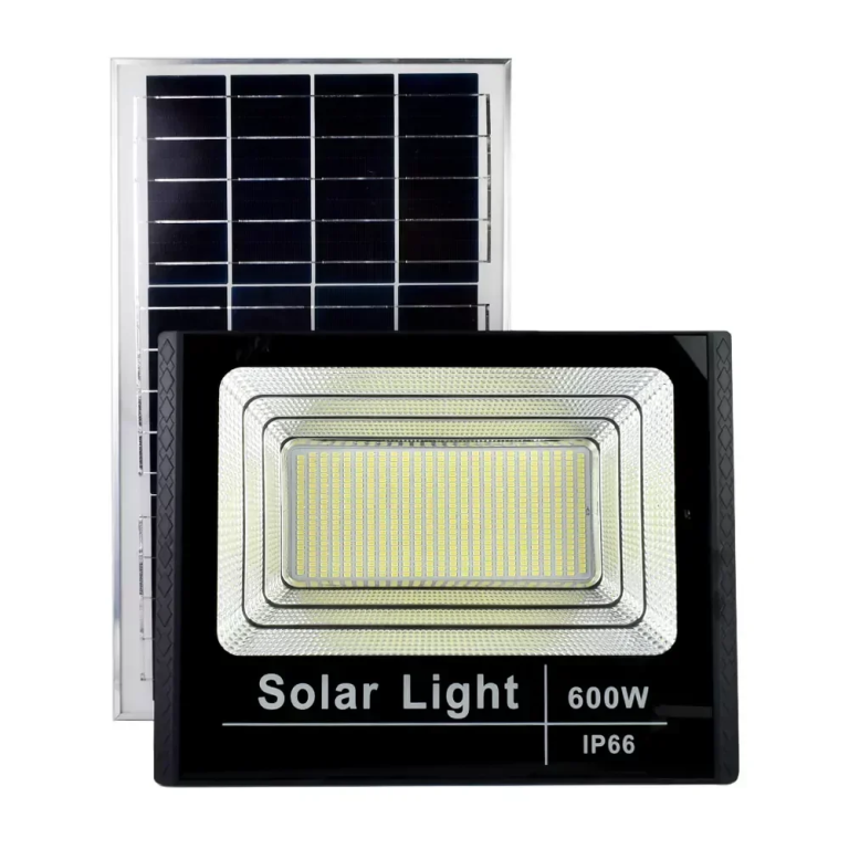 Ηλιακός Προβολέας LED 600W IP66 με Τηλεχειρισμό & Χρονοδιακόπτη OEM JT-SKBJ-600W – Μαύρο