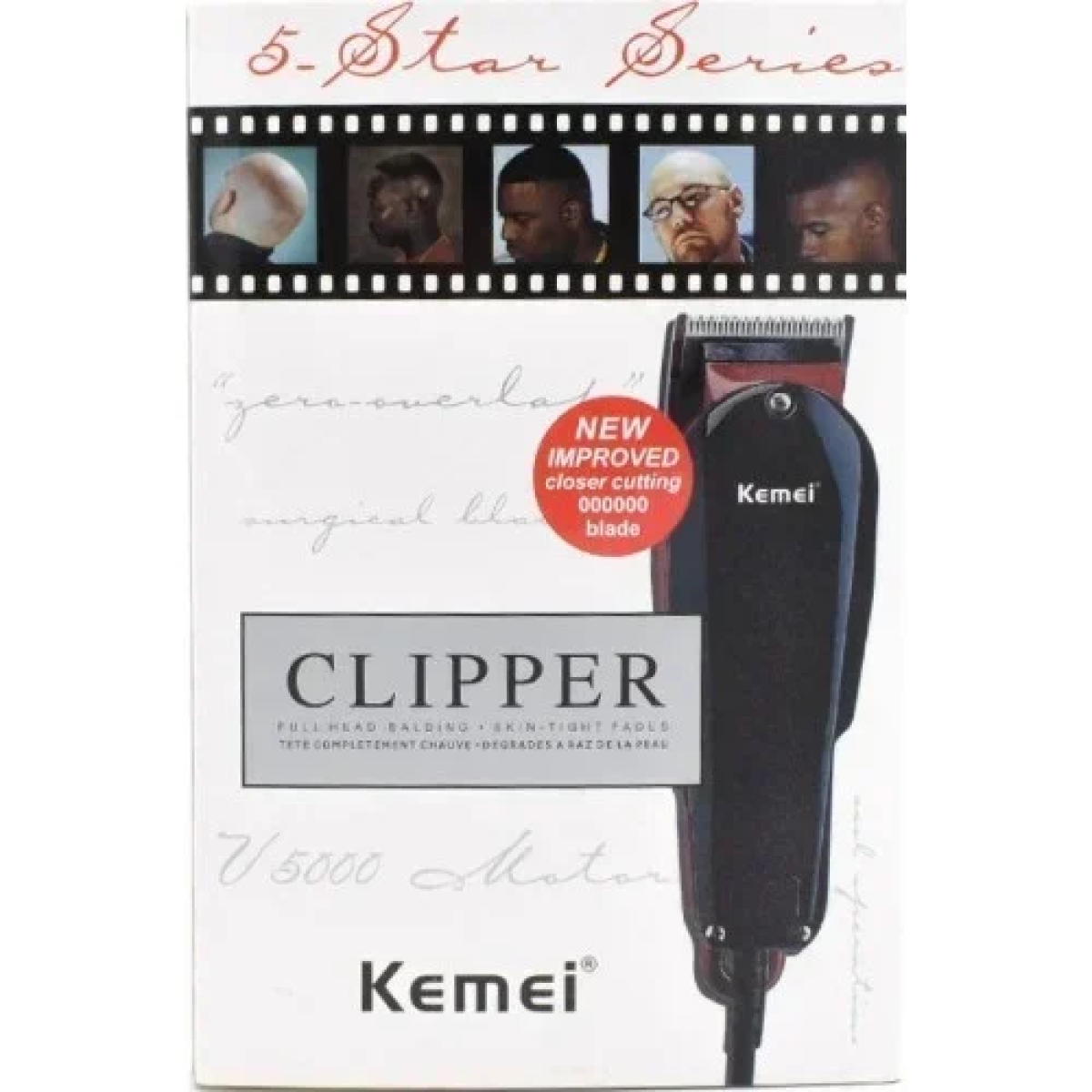 Kemei Επαγγελματική Επαναφορτιζόμενη Κουρευτική Μηχανή Κόκκινη ΚΜ-8852