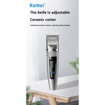 Kemei Επαναφορτιζόμενη Κουρευτική Μηχανή Ασημί KM-5519