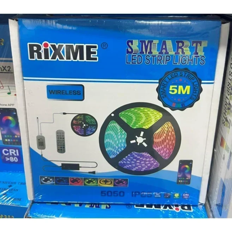 Αδιάβροχη Αυτοκόλλητη SMART Ταινία LED Rixme 5050RGB 5m
