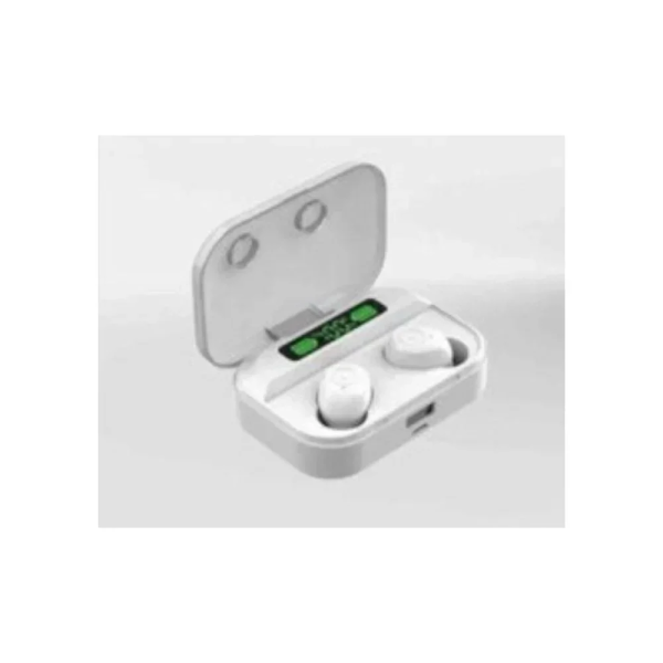 AKS-T50 Αδιάβροχα Ασύρματα Ακουστικά Bluetooth TWS με Θήκη Φόρτισης - Λευκό