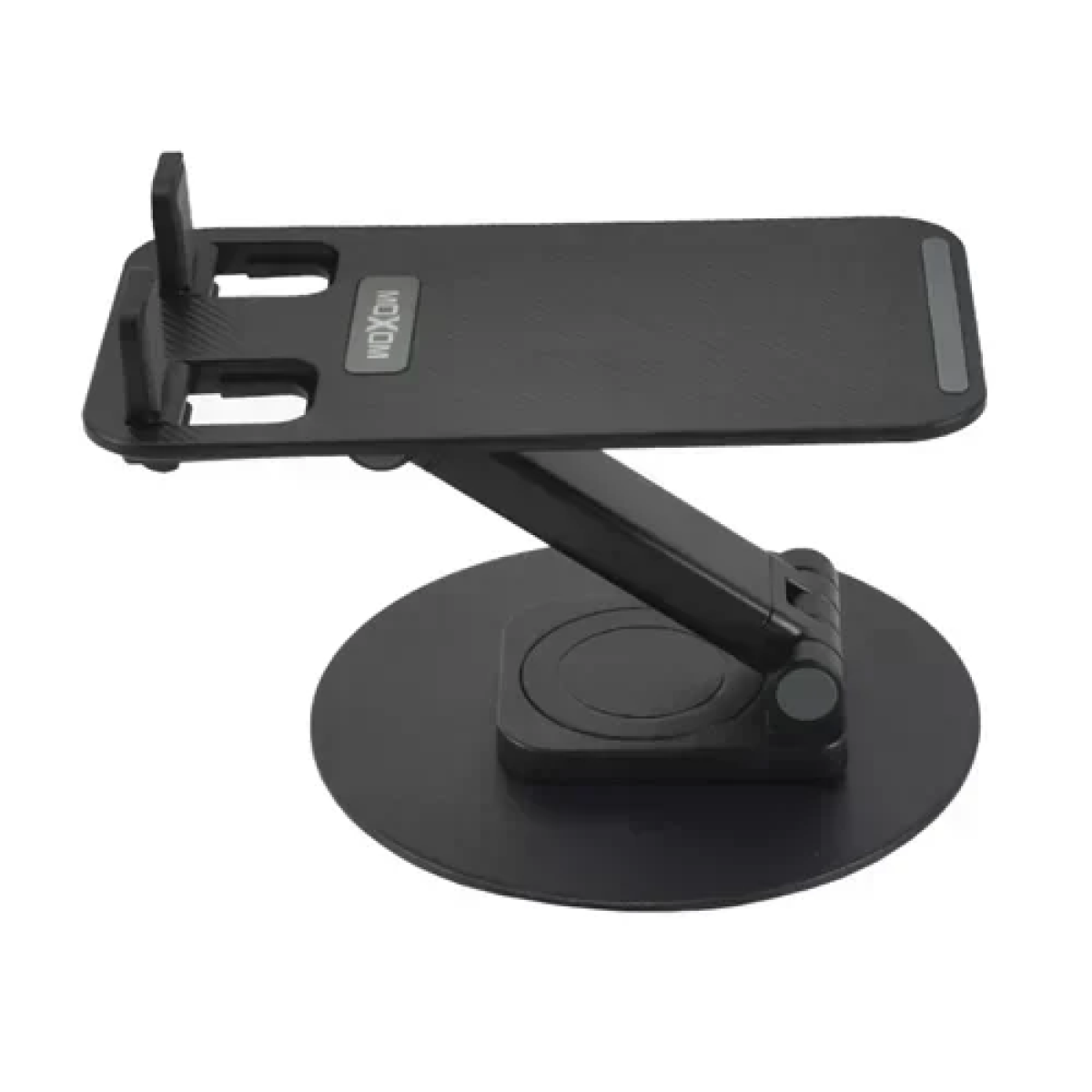 Αναδιπλούμενη περιστρεφόμενη επιτραπέζια βάση αλουμινίου για Smartphone Moxom MX-VS86 – μαύρο - Image 2