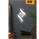Απλίκα Μοντέρνο Φωτιστικό Τοίχου LED 9 Watt Spiral Curve E58-B3C