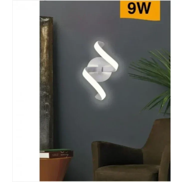 Απλίκα Μοντέρνο Φωτιστικό Τοίχου LED 9 Watt Spiral Curve E58-B3C