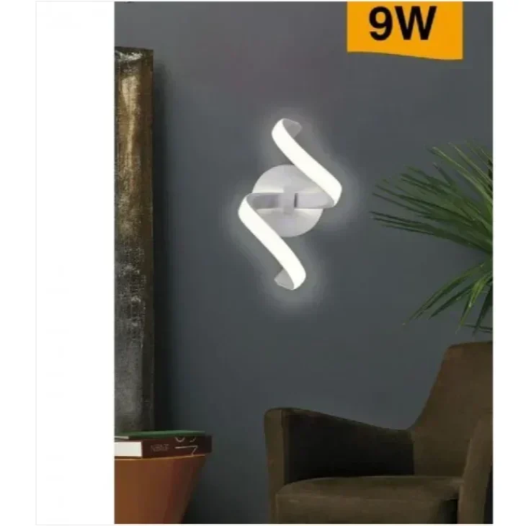 Απλίκα Μοντέρνο Φωτιστικό Τοίχου LED 9 Watt Spiral Curve E58-B3C