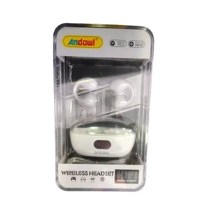 Ασύρματα ακουστικά Bluetooth με θήκη φόρτισης Andowl Q-BQ101 λευκό
