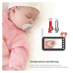 Ασύρματο Baby Monitor 4.5 αμφίδρομης επικοινωνίας με νυχτερινή λήψη OEM ABM200 – λευκό - Image 2