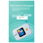 Ασύρματο Φορητό 4G Hotspot Ρούτερ Sim WiFi Τσέπης με Μέγιστη Ταχύτητα 300Mbps και Οθόνη EME E5577 Λευκό