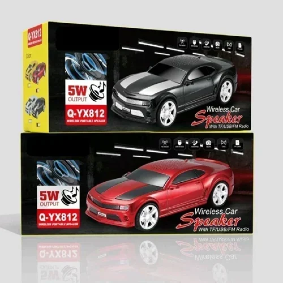 Ασύρματο ηχείο αυτοκίνητο 5W Wireless Car Speaker Andowl Q-YX812 κίτρινο - Image 3