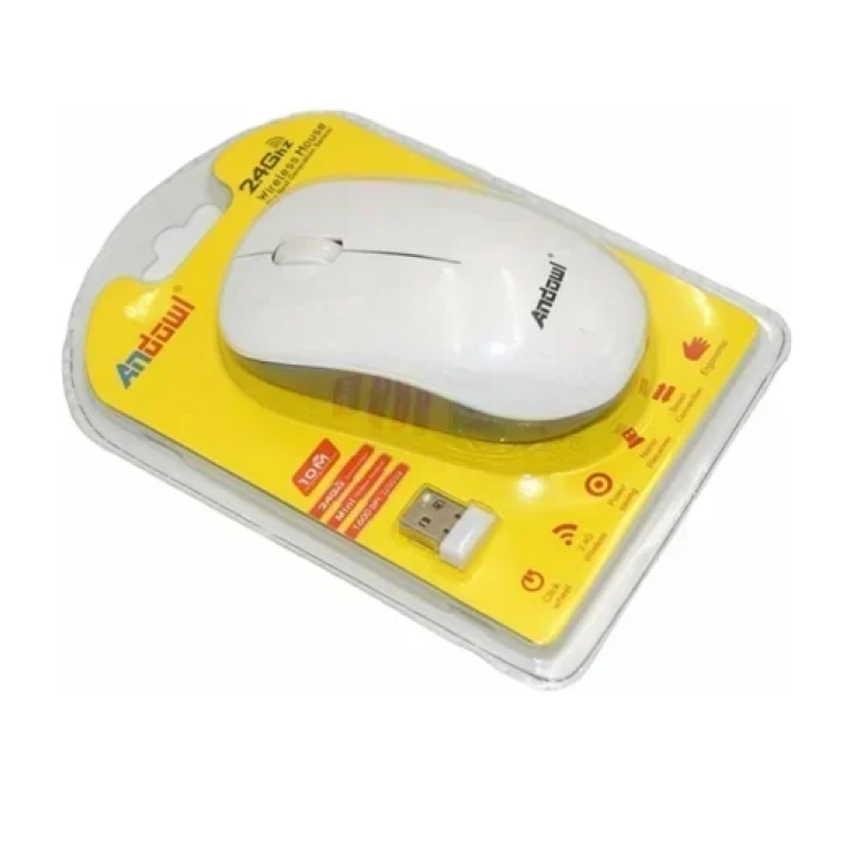 Ασύρματο ποντίκι υπολογιστή USB Andowl Q-226 λευκό