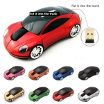 Ασύρματο ποντίκι υπολογιστή USB σε σχήμα αυτοκινήτου - μαύρο - Image 2