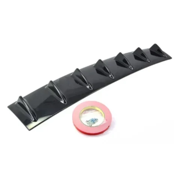 Auto GS Diffuser Πίσω Προφυλακτήρα Universal Με 7 Πτερύγια Μαύρο Από Abs Πλαστικό 1 Τεμάχιο
