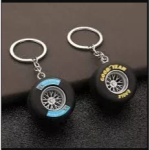 Μπρελόκ Στρόγγυλο Goodyear - Wheel Μαύρο Κίτρινο