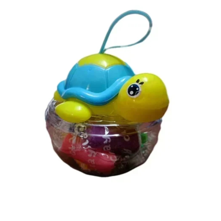 Χελωνάκι με πλαστελίνες σε διαφορετικά χρώματα - κίτρινο