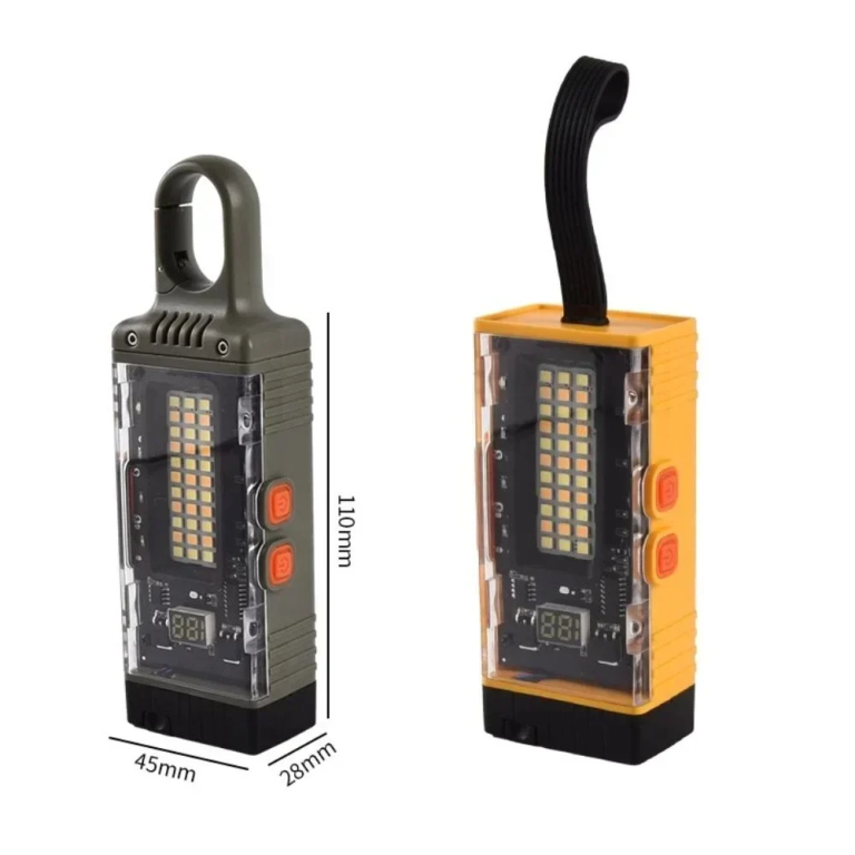 D61 Πολυλειτουργικός Φακός Μπρελόκ Εκτάκτου Ανάγκης 4 σε 1 Επαναφορτιζόμενος - Travel Charging Light