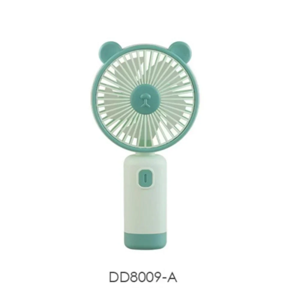 DD8009A Φορητός Μίνι USB Ανεμιστήρας Επαναφορτιζόμενος με Φωτισμό LED - Πράσινο
