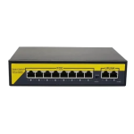 Διακόπτης PoE δικτύου 10 θύρες 1000Μ – 10 Port smart switch POE network cable powered Andowl Q-JH07 - Image 3