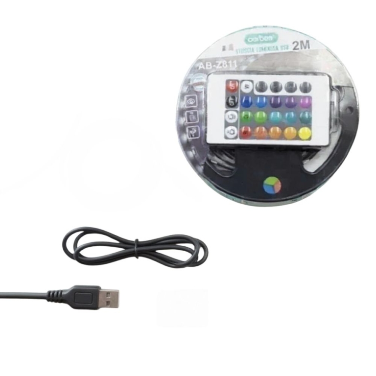 Διακοσμητική ταινία LED RGB με τηλεχειριστήριο 2m Aerbes AB-Z811