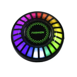 Διακοσμητικό φωνητικό ρυθμικό RGB LED 5W με υποδοχή αρωματικού & εφαρμογή Bluetooth OEM F2 – μαύρο