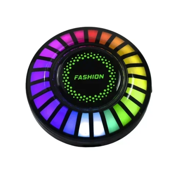Διακοσμητικό φωνητικό ρυθμικό RGB LED 5W με υποδοχή αρωματικού & εφαρμογή Bluetooth OEM F2 – μαύρο