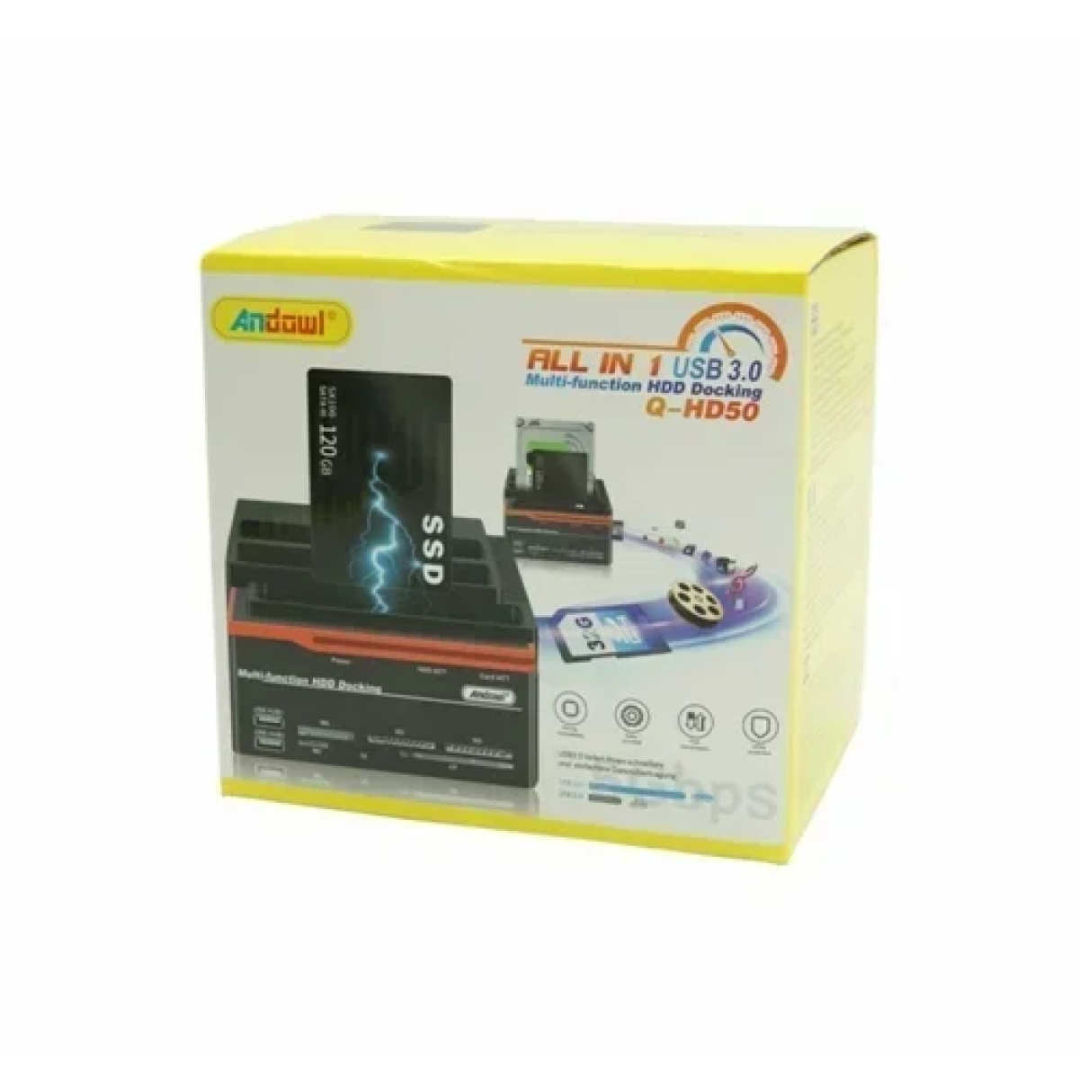 Docking Station για 2 σκληρούς δίσκους SATA 2.5" / 3.5" με σύνδεση USB 2.0 Andowl Q-HD50 - Image 7
