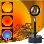 Επιδαπέδιο φωτιστικό LED RGB με φως ηλιοβασιλέματος Sunset Lamp LXY-462 μαύρο - Image 3