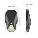 Επιτοίχιο ηλιακό φωτιστικό κήπου Solar Wall Light F8-8001 μαύρο - Image 2