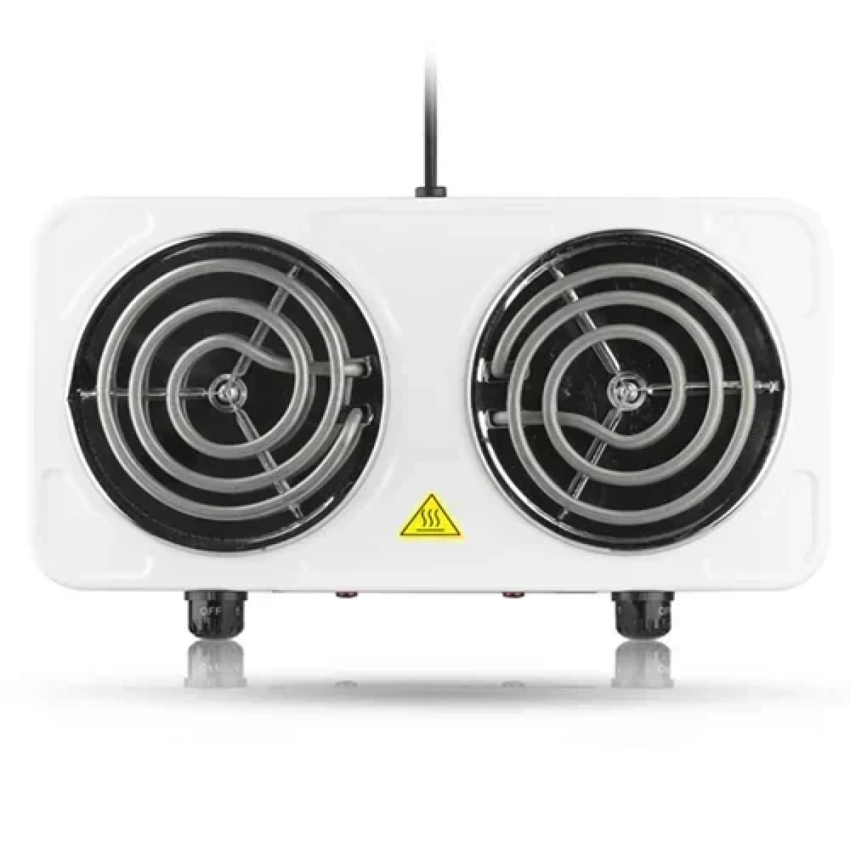Επιτραπέζια εστία εμαγιέ διπλή 2000W RAF R.8020B λευκή - Image 3