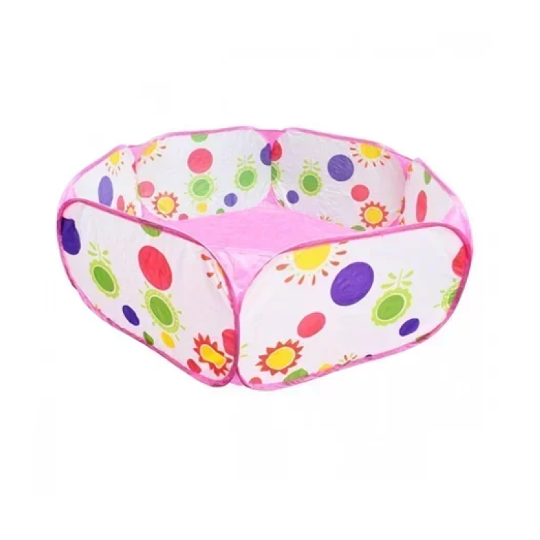 Εξάγωνο αναδιπλούμενο παιδικό πάρκο με 20 μπάλες 120x38cm ροζ