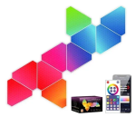 Έξυπνα φωτιστικά τοίχου LED RGB 10τμχ με WiFi, τηλεχειριστήριο και έλεγχο εφαρμογής Triangular Honeycomb Panel Light LXQG06-Y
