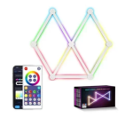 Έξυπνα φωτιστικά τοίχου LED RGB 9τμχ με WiFi, τηλεχειριστήριο και έλεγχο εφαρμογής Smart Wall Light DIY-P24 - Image 2