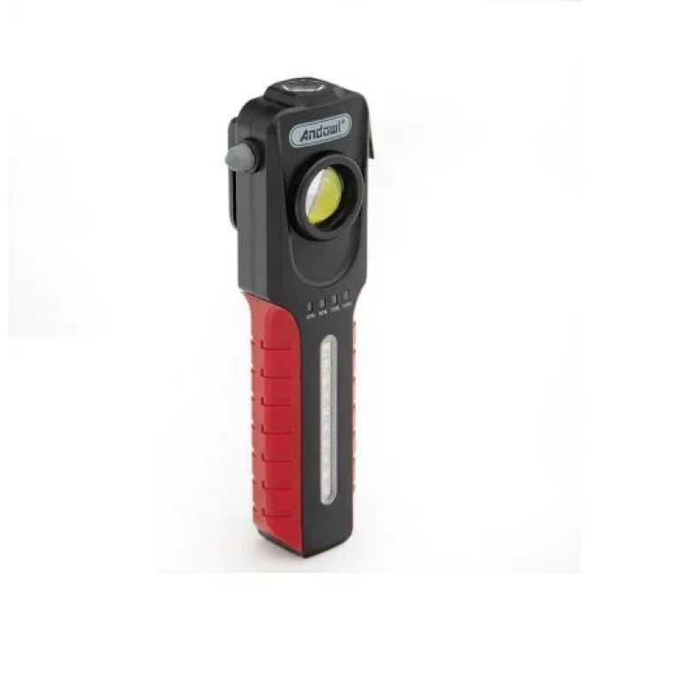 Φακός LED εργασίας επαναφορτιζόμενος με USB 4500k Q-GZ10 μαύρο/κόκκινο