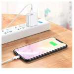 Φορτιστής ταχείας φόρτισης 30W με καλώδιο Type-C to Lightning Andowl Q-PD8 λευκό - Image 3