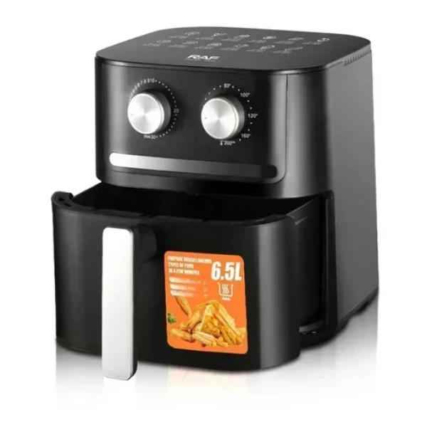Φριτέζα αέρος με χωρητικότητα 6.5L Air fryer 1600W RAF R.5255 μαύρη