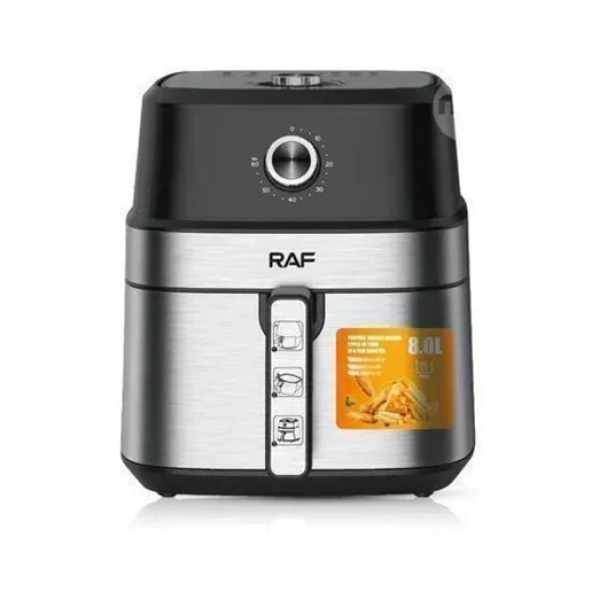 Φριτέζα αέρος με χωρητικότητα 8.0L Air fryer 1700W RAF R.5319 μαύρο/ασημί